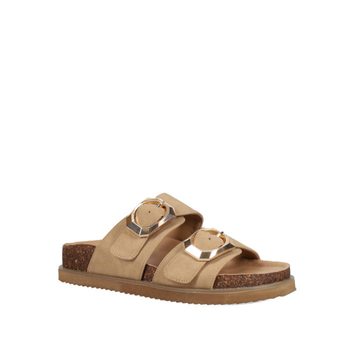 Μπεζ footbed σανδάλι
