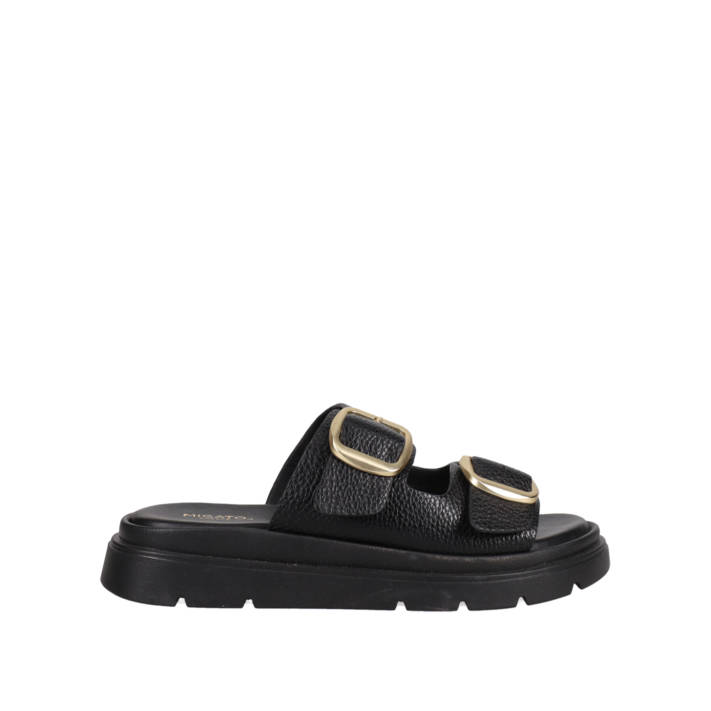 Black footbed sandal
