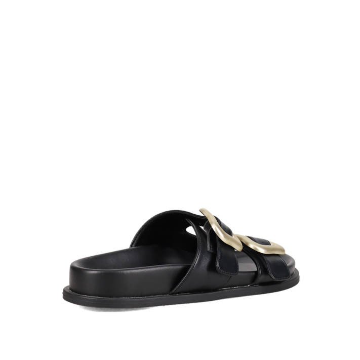Μαύρο footbed σανδάλι