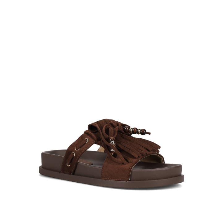 Καφέ footbed σανδάλι
