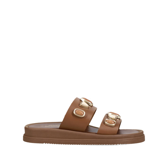Ταμπά δερμάτινο footbed σανδάλι