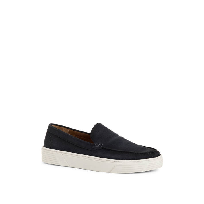 Men''s dark blue leather loafer