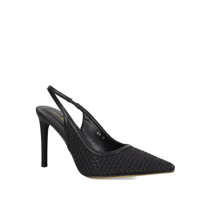 Black slingback pump