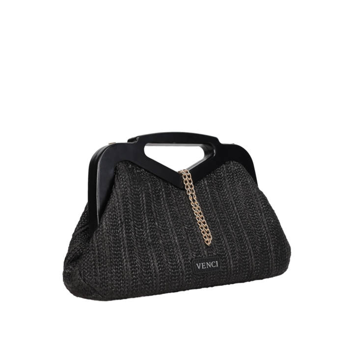 Black clutch bag