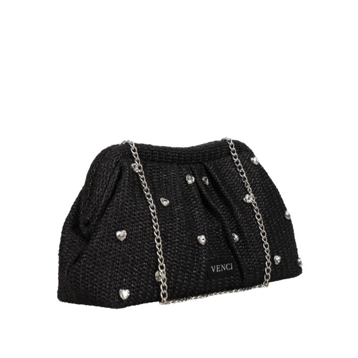 Black clutch bag