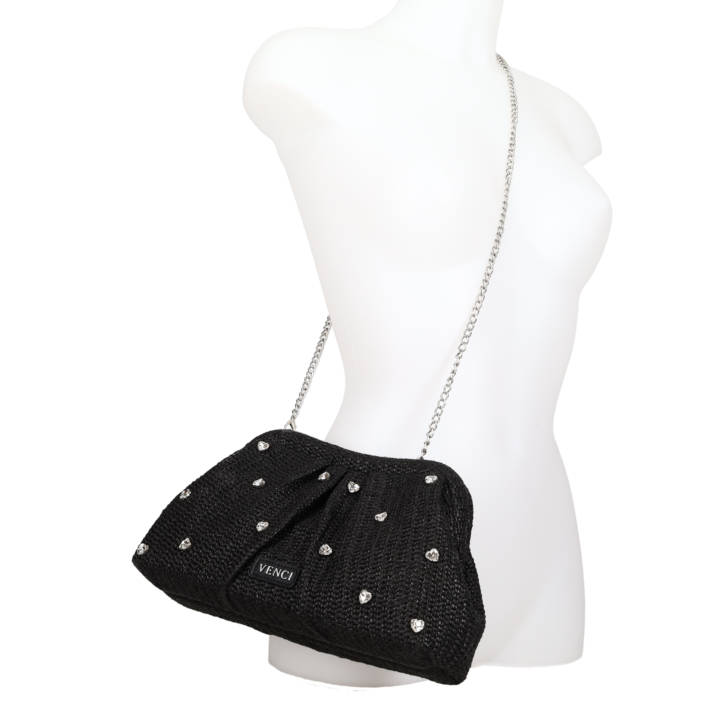 Black clutch bag