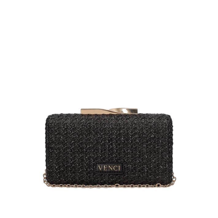 Black clutch bag