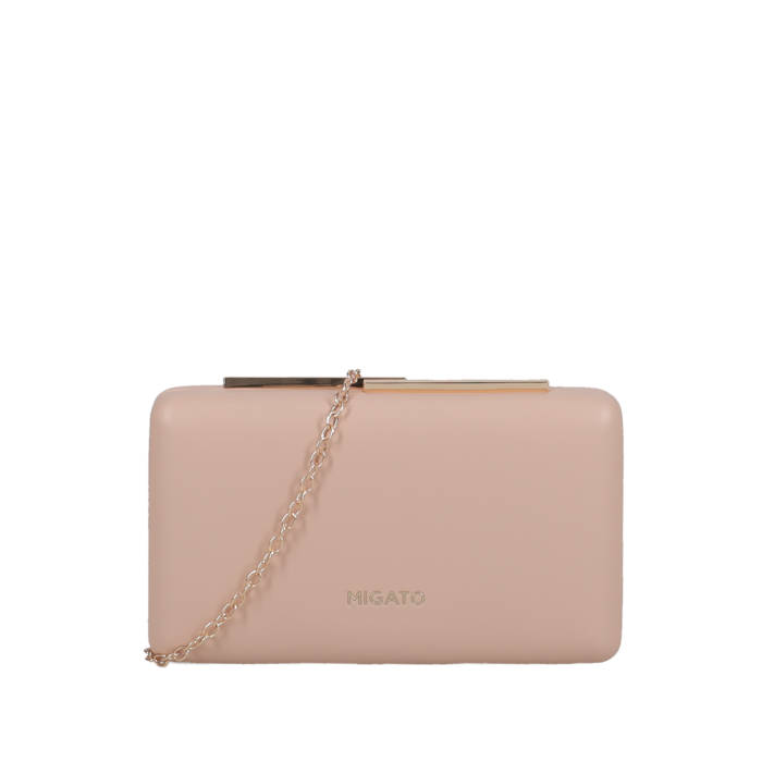 Pink nude clutch bag