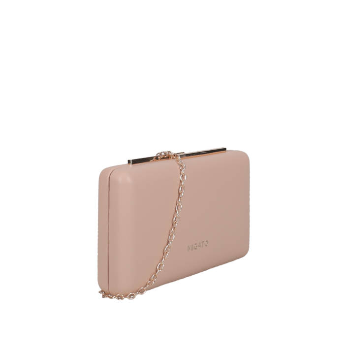 Pink nude clutch bag