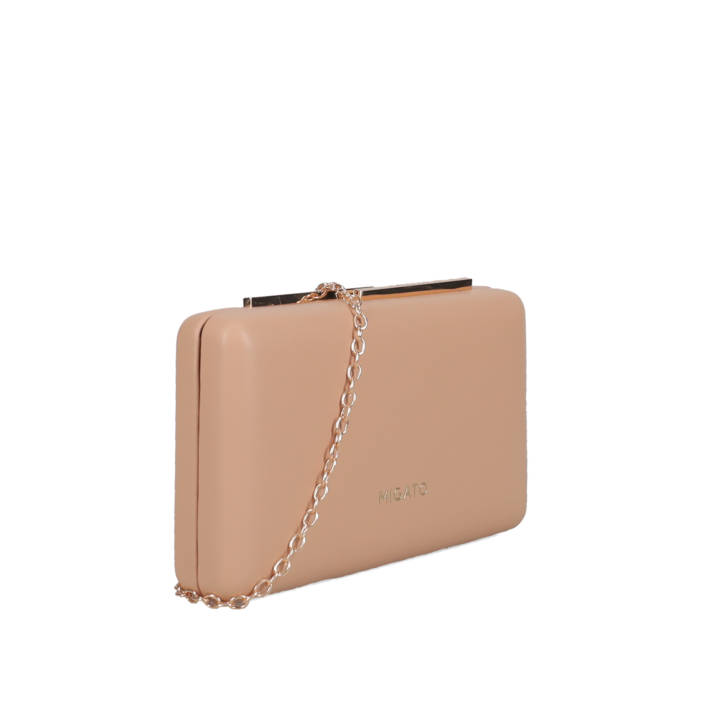 Beige clutch bag