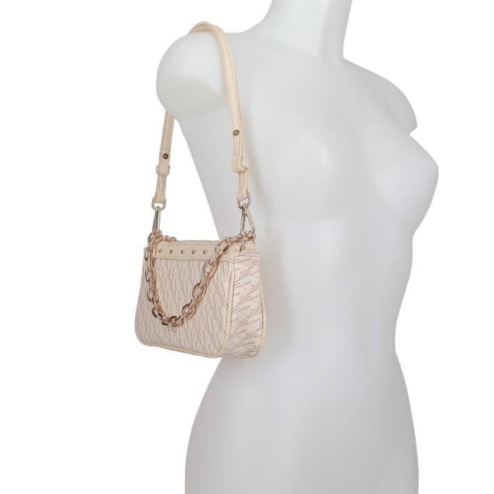Beige shoulder bag