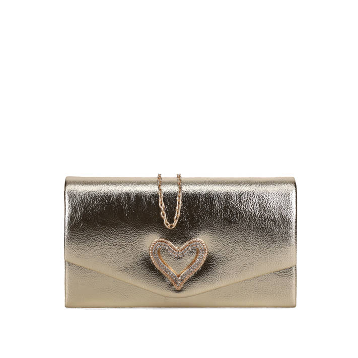 Gold clutch bag