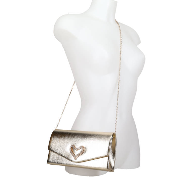 Χρυσό clutch τσαντάκι