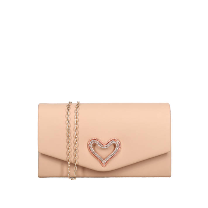 Beige clutch bag