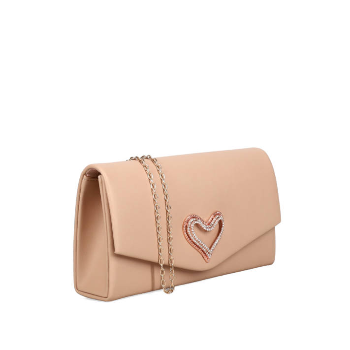Beige clutch bag