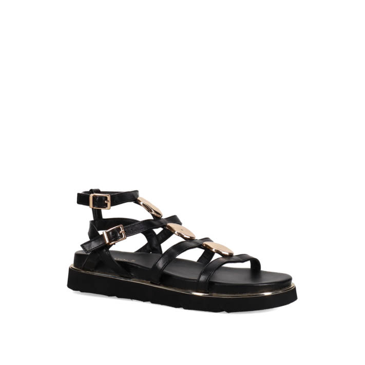 Μαύρο footbed σανδάλι