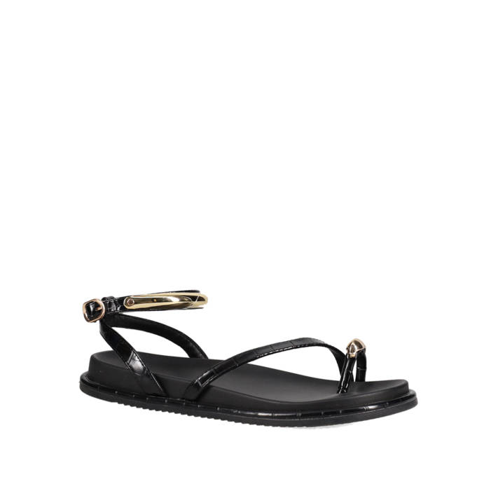 Μαύρο footbed σανδάλι