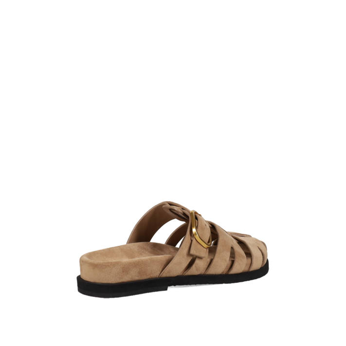 Μπεζ footbed σανδάλι