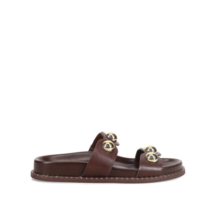 Καφέ footbed σανδάλι