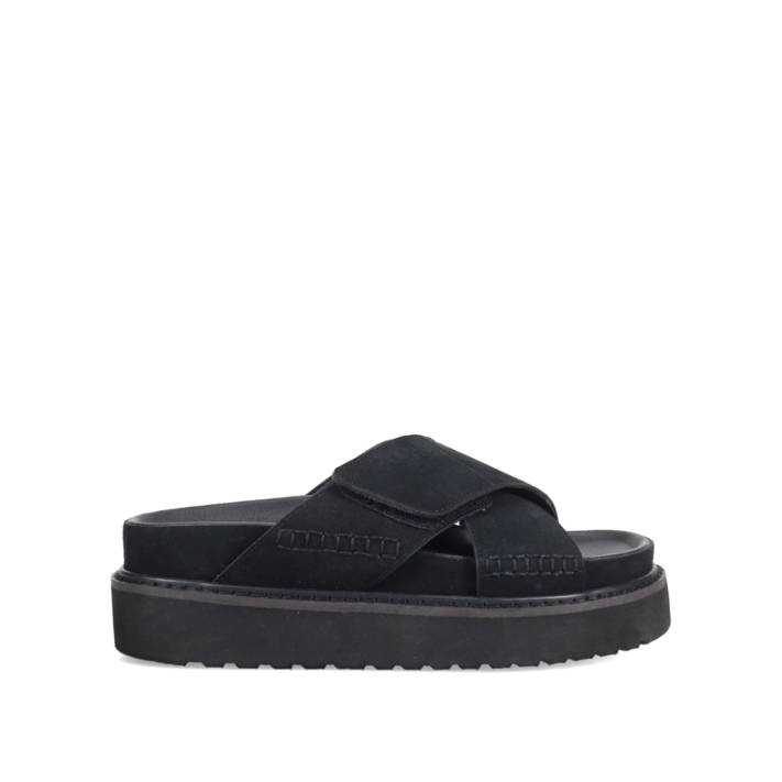 Black footbed sandal
