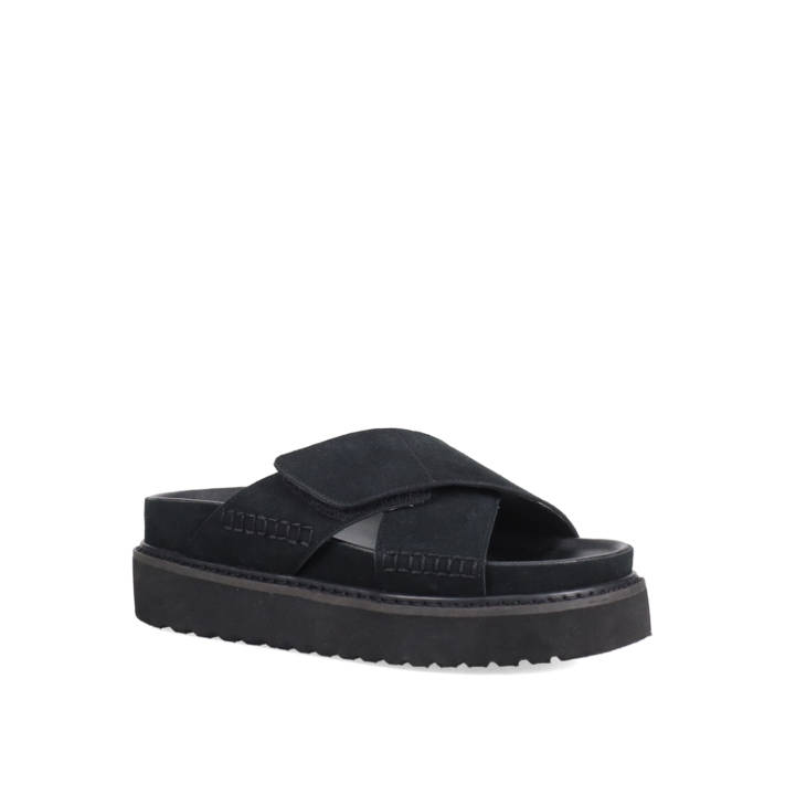 Black footbed sandal