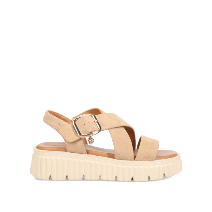 Μπεζ flatform σανδάλι