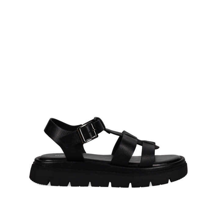 Μαύρο footbed σανδάλι