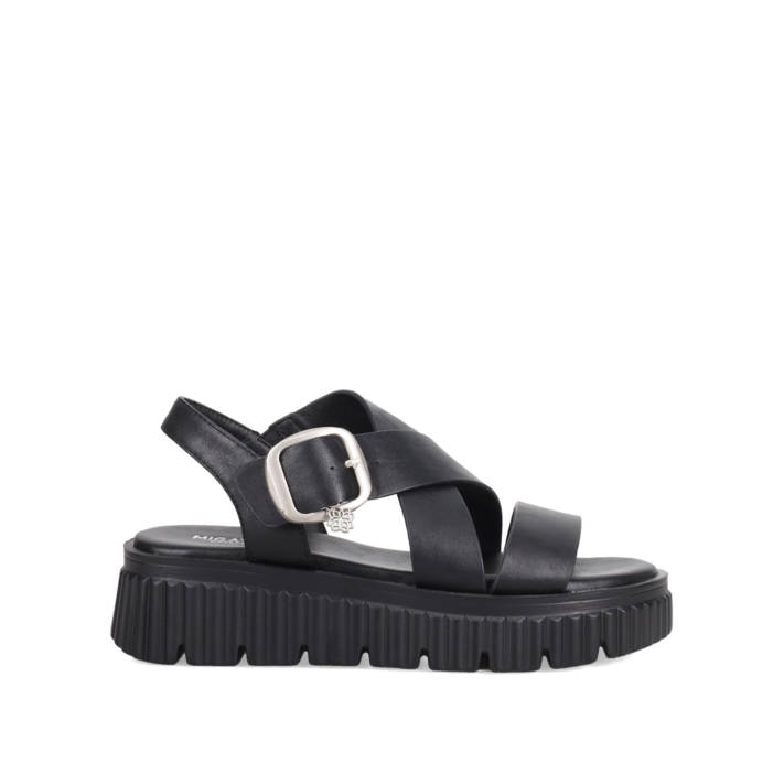 Μαύρο flatform σανδάλι
