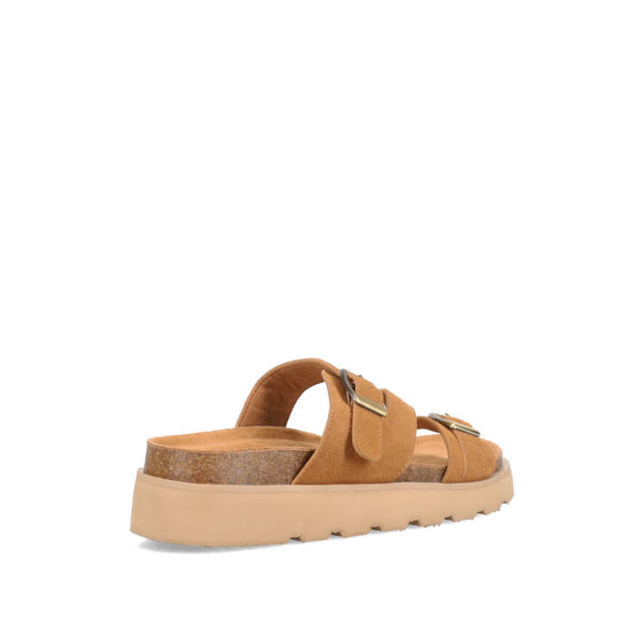 Camel footbed sandal
