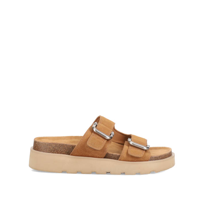 Camel footbed sandal