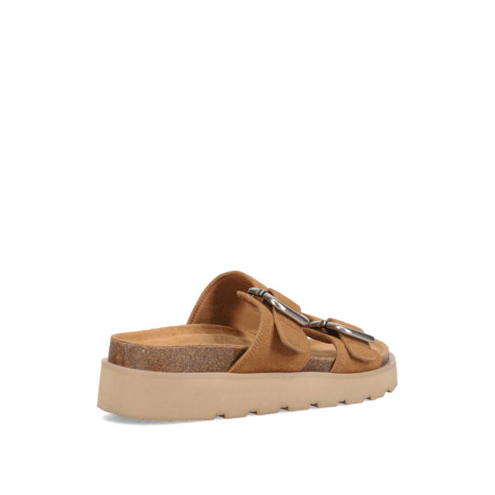 Camel footbed sandal