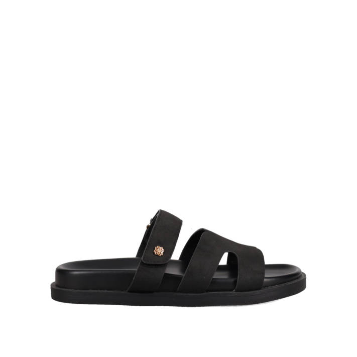 Black footbed sandal