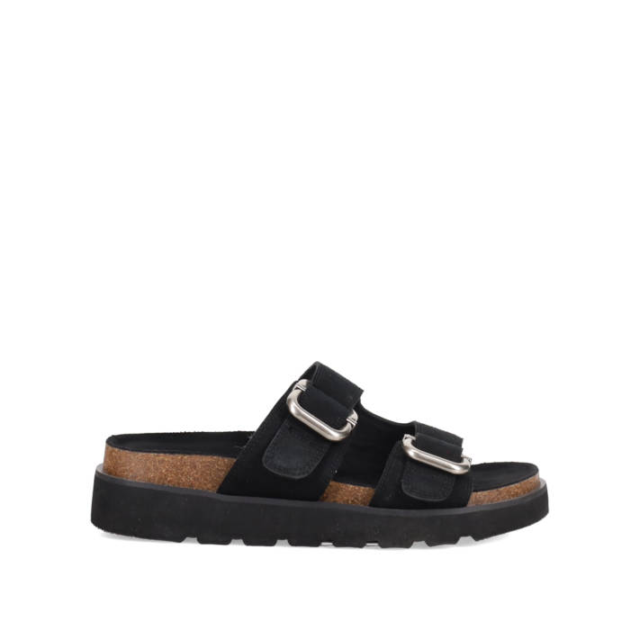 Black footbed sandal