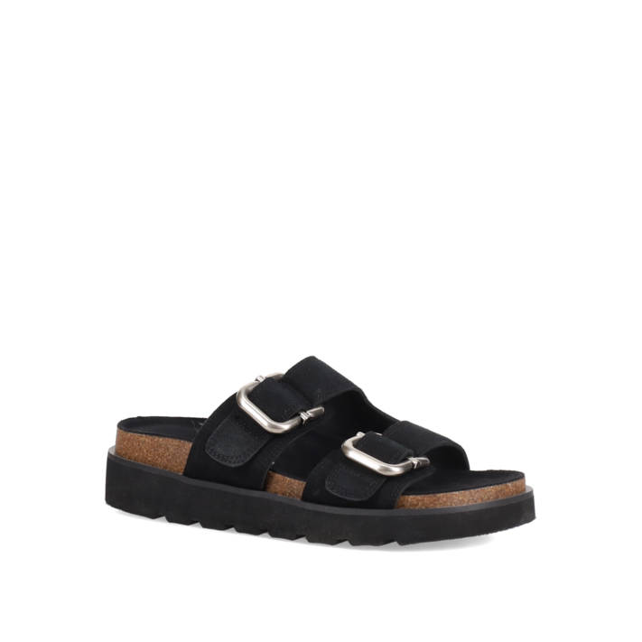 Black footbed sandal