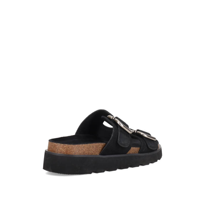 Black footbed sandal