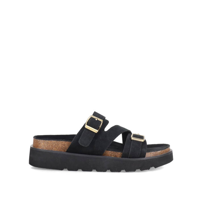 Black footbed sandal