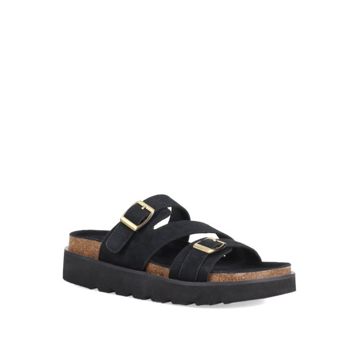 Black footbed sandal