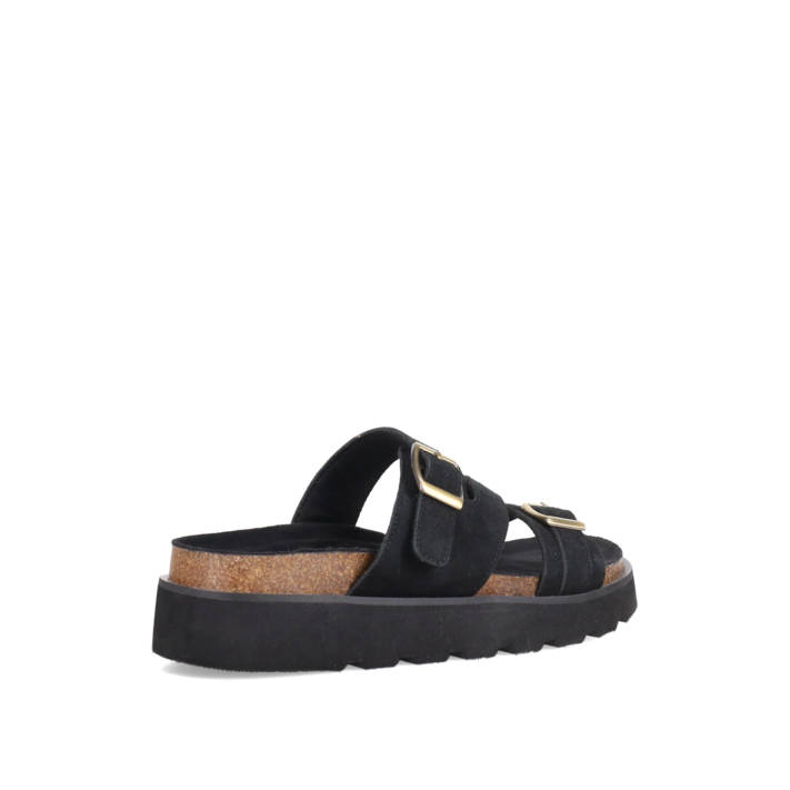 Black footbed sandal