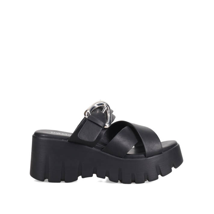 Μαύρο flatform σανδάλι