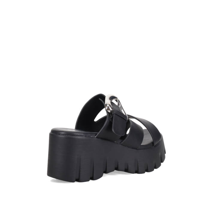 Μαύρο flatform σανδάλι