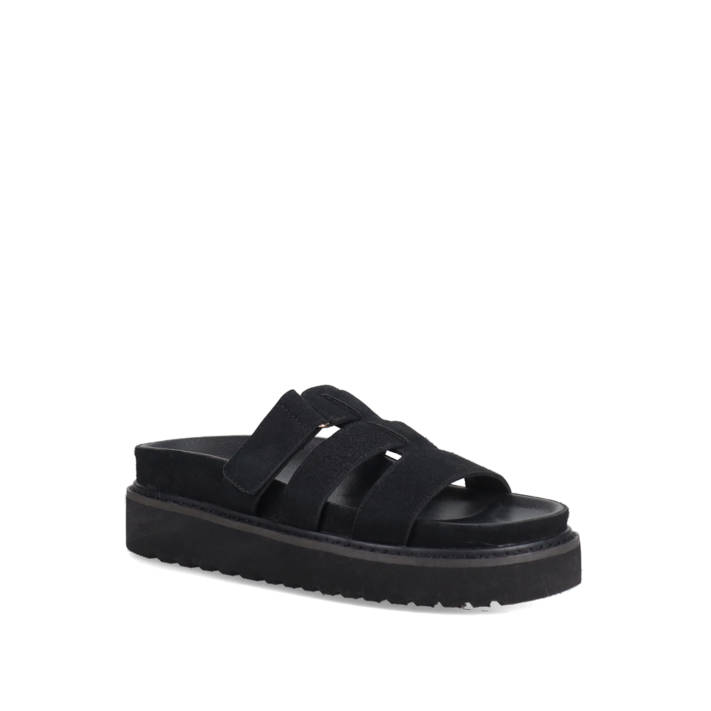 Black footbed sandal