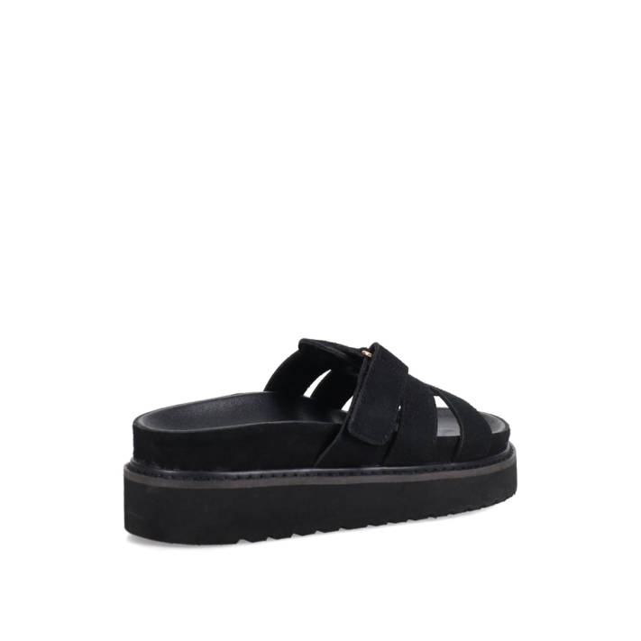 Black footbed sandal