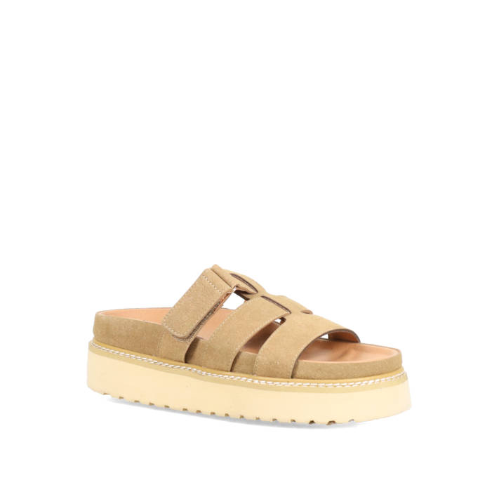 Taupe footbed sandal