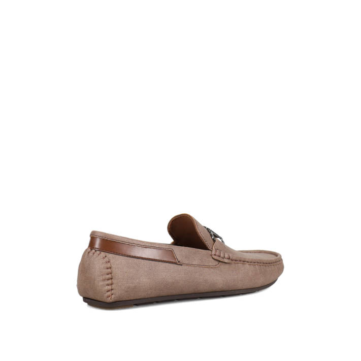 Mens taupe mocassin