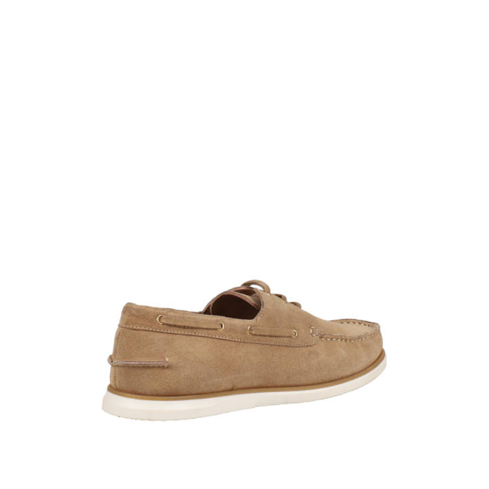 Μπεζ δερμάτινο ανδρικό boat shoe