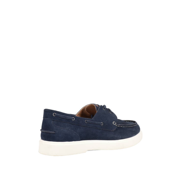 Μπλε σκούρο δερμάτινο ανδρικό boat shoe