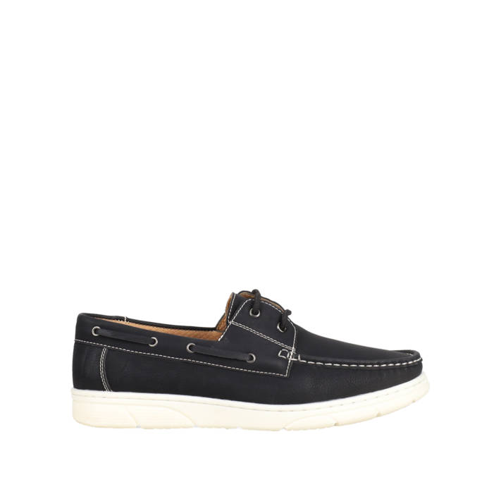 Μαύρο ανδρικό boat shoe