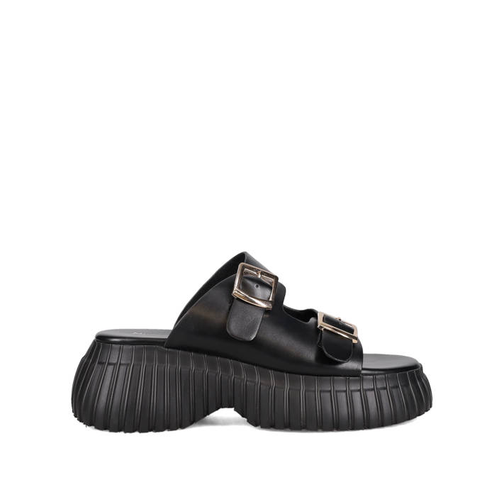 Μαύρο flatform σανδάλι