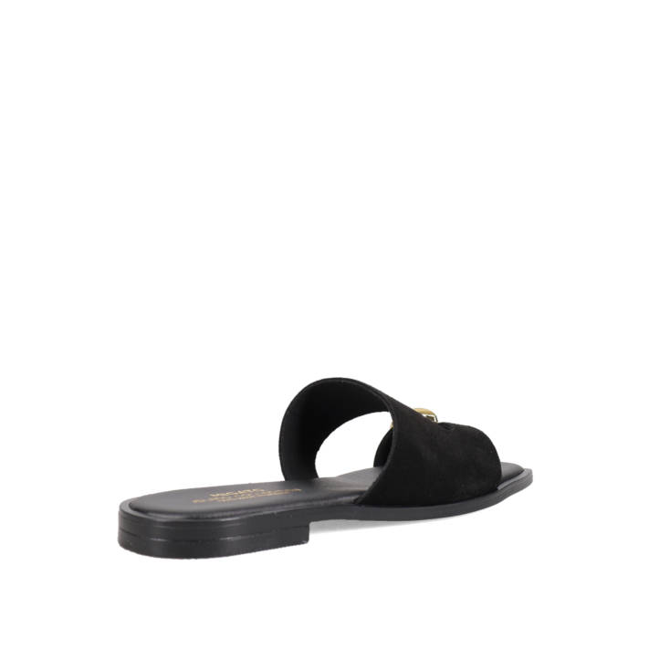 Black leather sandal