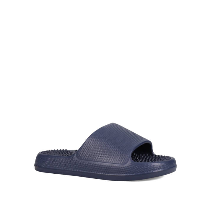Men''s blue slide beach sandal
